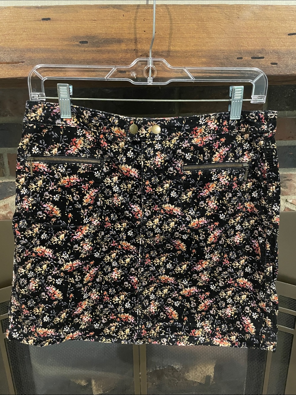 Corduroy Floral Skirt - 6